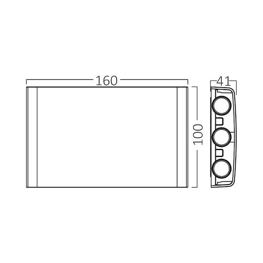 Braytron Стенен Външен Спот LED IP65 6W с Регулируемо Бяло Светлина 16x10x4.1см