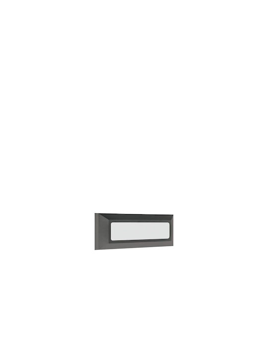 Eurolamp Επιτοίχια Εξωτερική Πλαφονιέρα LED IP65 4W με Θερμό Λευκό Φως 23x8εκ.