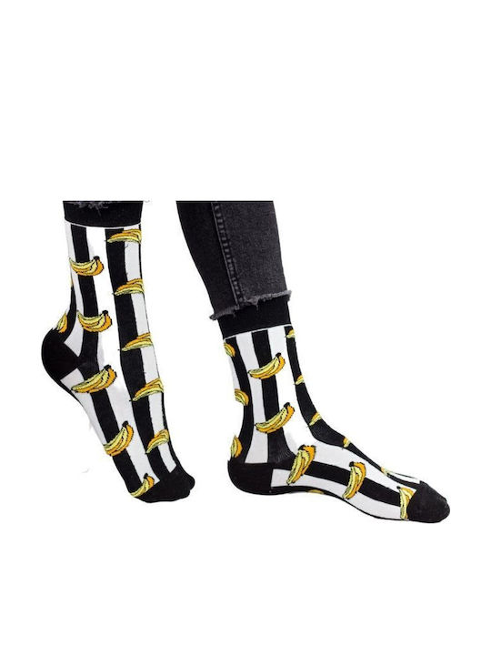 Herren Modesocken Schwarz-Weiß 5 Paar Baumwolle Livoni 21093 Schwarz