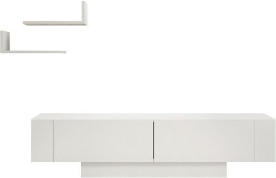 Έπιπλο Τηλεόρασης Matera Λευκό Μ150xΠ31.5xΥ41.6cm
