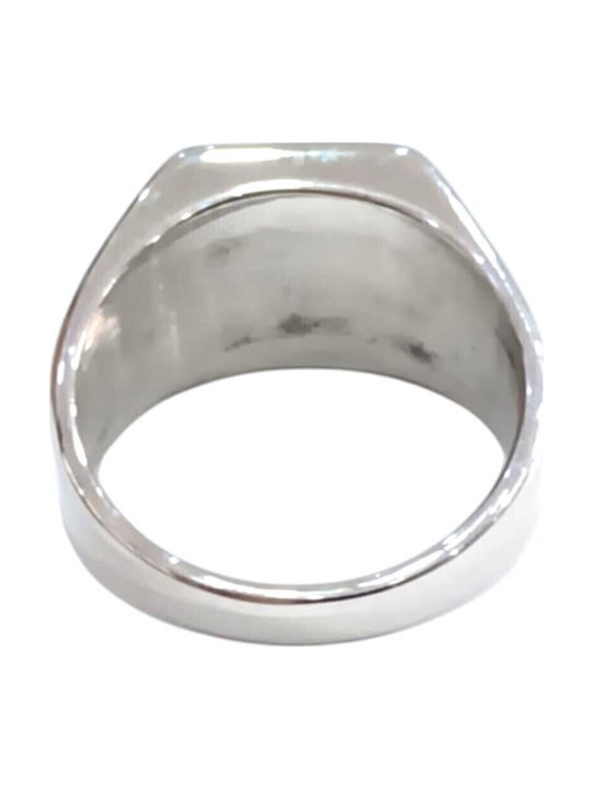 Kalliopi Silver Ανδρικό Δαχτυλίδι από Ατσάλι