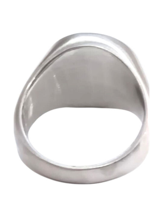 Kalliopi Silver Ανδρικό Δαχτυλίδι από Ατσάλι