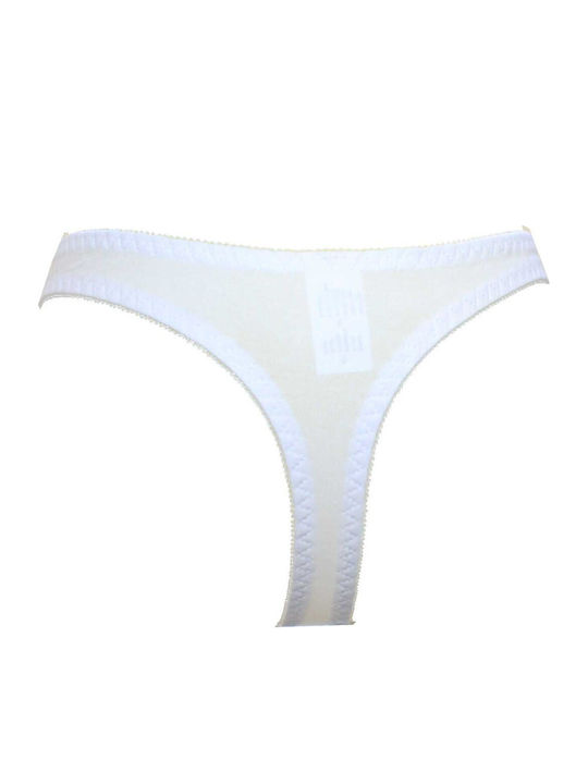 Βαμβακερό Γυναικείο String Λευκό