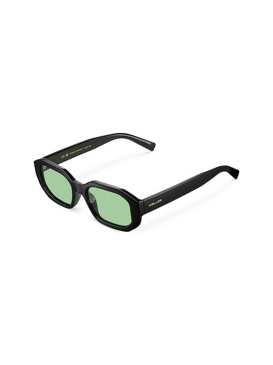 小物 MELLER Kessie Black Green Meller Kessie Unisex Sunglasses with Black Plastic Frame and