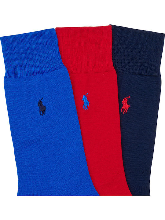 Hohe Socken Polo Ralph Lauren Mercerisierte Baumwolle Crew Socke 3er-Pack