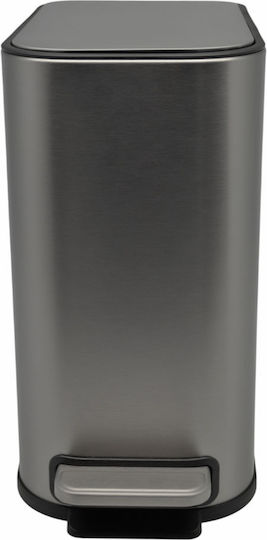 Ankor Inox Καλαθάκι Μπάνιου Soft Close 5lt Ασημί