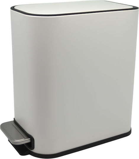 Ankor Metallic Bathroom Basket Soft Close 5lt White