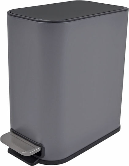 Ankor Metallic Bathroom Basket Soft Close 5lt Gray