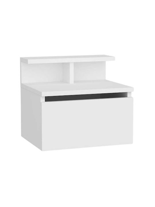Κομοδίνο Arsen Ξύλινο Λευκό 39.8x31.9x35cm GP052-0140,3