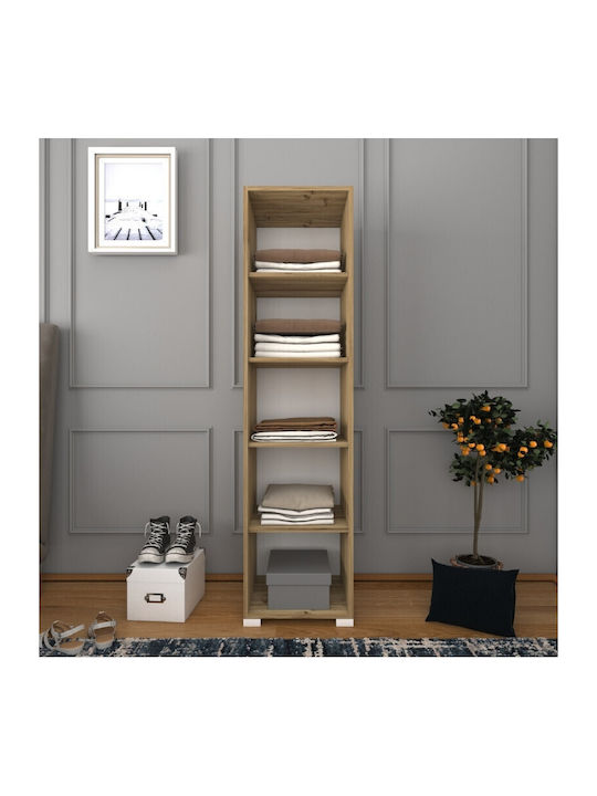 Единична врата Гардероб Clive Light Walnut - White 40x45x183см