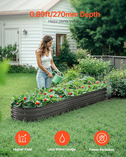 Vevor Planter Box Metallic Dark Gray Vevor Planter Box Metallic Dark Gray