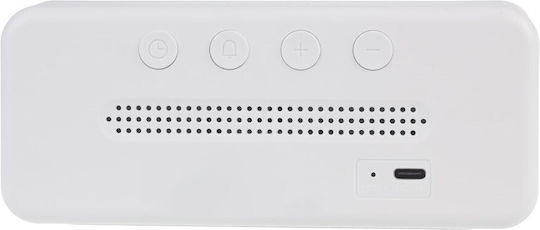 Green Blue Масов Часовник Дигитален LED с Будилник Бял GB397
