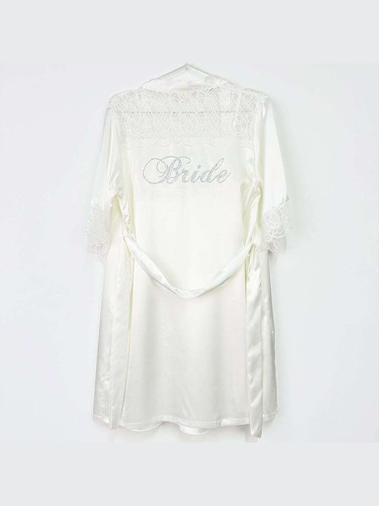 Cootaiya Summer Satin Bridal Women's Nightdress Off White