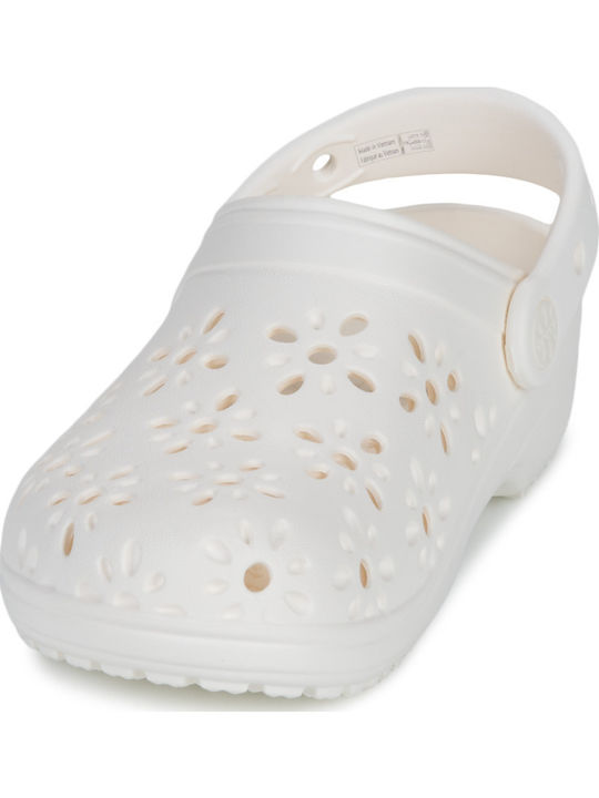Classic Floral Children's Anatomical Beach Shoes Beige
