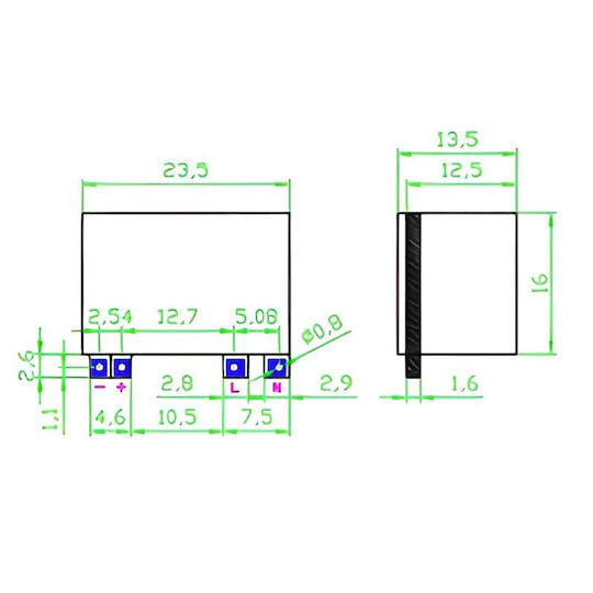 Jz-3w05 85~265v Ac To 5v 3.0w Dc Τροφοδοτικό Απομόνωση Dip