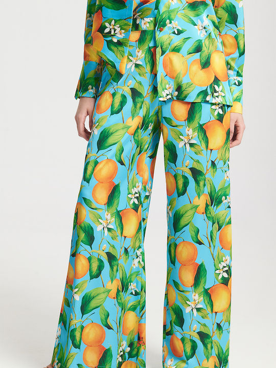 Damen Stoff Hose Multicolor
