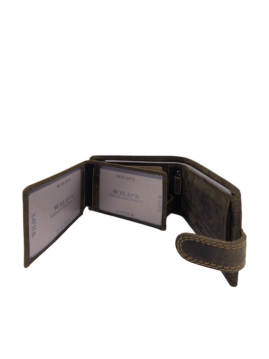 Leather Men's Wallet Classic with RFID Brown