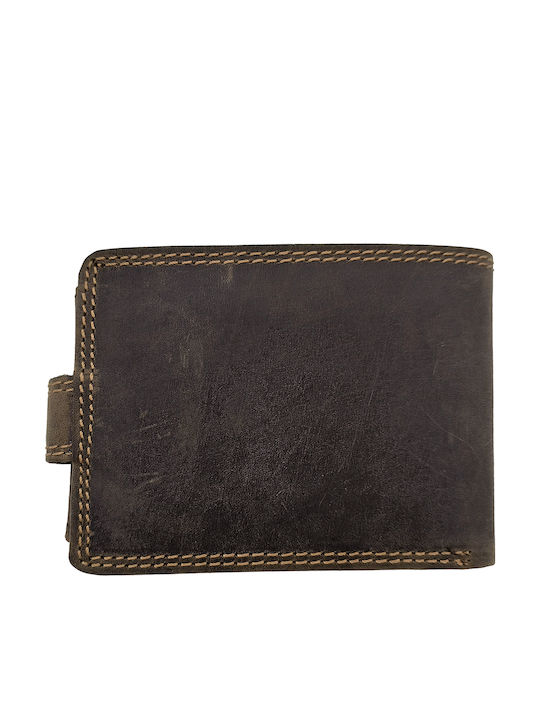 Leather Men's Wallet Classic with RFID Brown