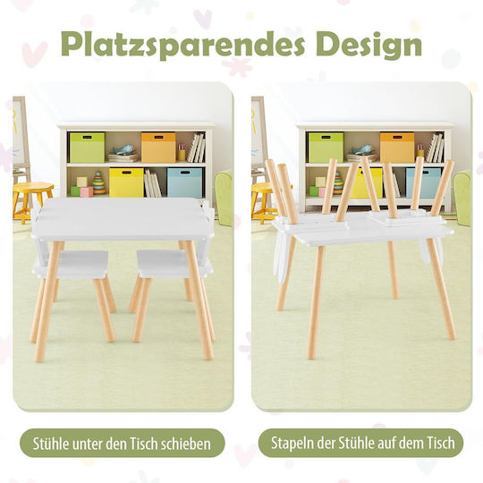 Ginger Home Kinder Tische mit Stühlen aus Hölzernes Weiß