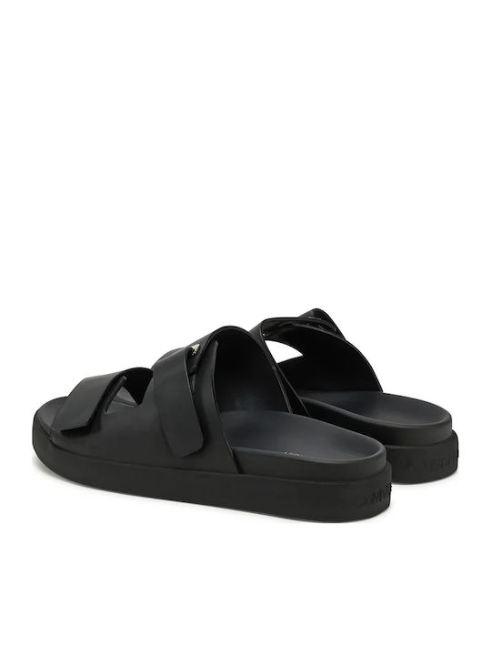 Women's Leather Platform Shoes Black
