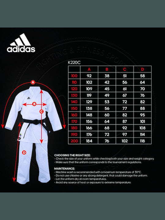 adidas Gi K220c Club Karate Uniform