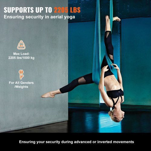 Vevor Aerial Yoga Hammock & Swing 5.46x2.8m Green