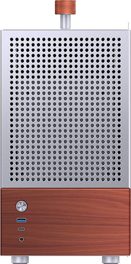 Jonsbo T6 Gaming Mini Tower Κουτί Υπολογιστή με Πλαϊνό Παράθυρο Ασημί