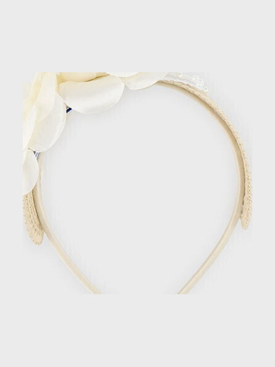 Mayoral Beige Kids Headband with Flower