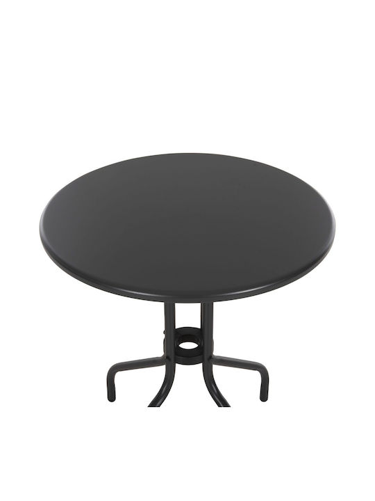 Метално Маса Кафене за Малки Външни Пространства Стабилна Lino Сив 60x60бр