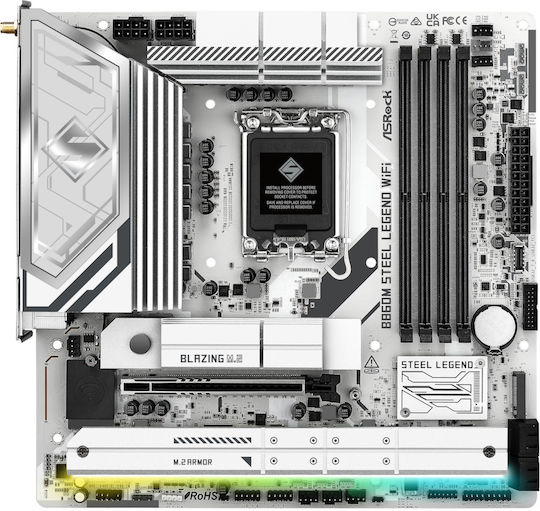ASRock B860M Steel Legend WiFi Motherboard Micro ATX with Intel 1851 Socket