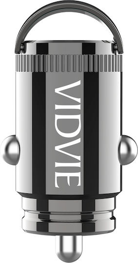 Vidvie Автомобилен Зарядно Устройство 33W 2.5A с Портове 1xUSB-A 1xType-C с Кабел Type-C Черен Цвят