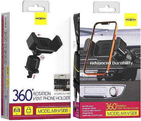 Moxom Car Mobile Mount with Adjustable Hooks Black