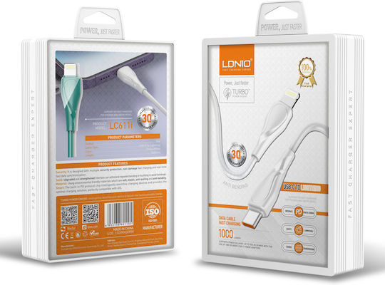 Ldnio USB-C zu Lightning Kabel 30W Grün 1m (LC611I)