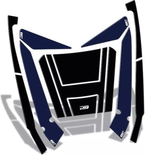 Gpk 3D Sticker Set for Honda Forza 125 250 300 350 Top Case 2018-2024 Dark Blue