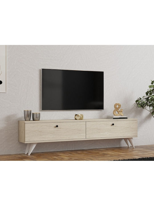Έπιπλο Τηλεόρασης Paris Travertine Μ160xΠ25xΥ35cm