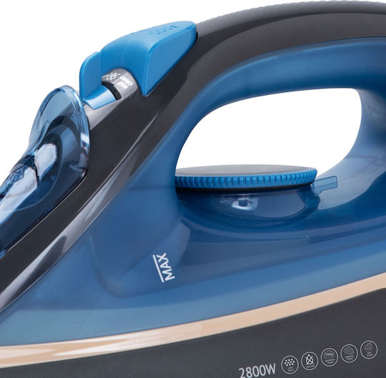Rohnson Steam Iron 2800W with Ceramic Plate and Continuous Steam Supply 60g/min