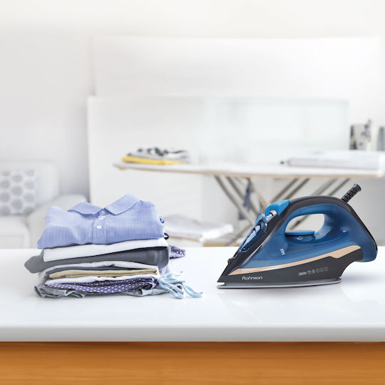Rohnson Steam Iron 2800W with Ceramic Plate and Continuous Steam Supply 60g/min