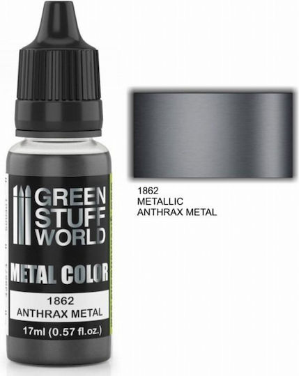 Green Stuff World Metal Vopsea Pentru Modelare Anthrax Metal 17ml