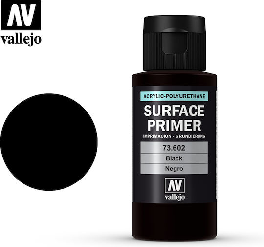 Surface Primer Acrylic-Polyurethane Vallejo 60ml Black 73602