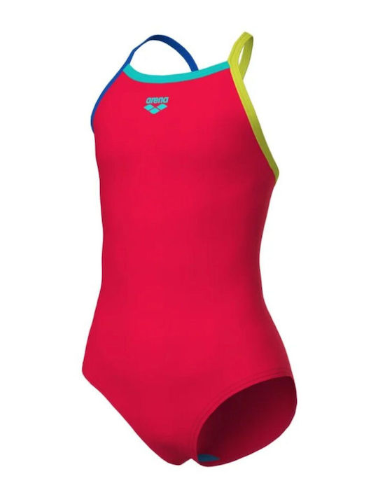 Arena Back Solid Kids Swimwear One-Piece Training Red