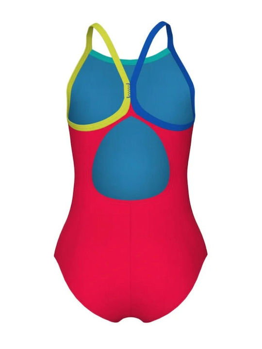 Arena Back Solid Kids Swimwear One-Piece Red