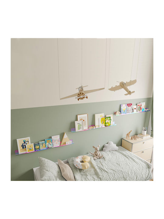 Multicolour Wall Shelves (6 Pieces) 38x10x4.8cm