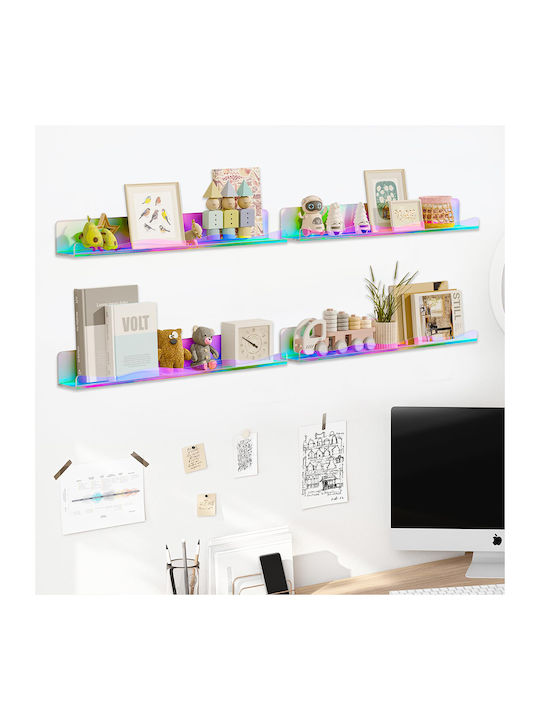 Multicolour Wall Shelves (6 Pieces) 38x10x4.8cm
