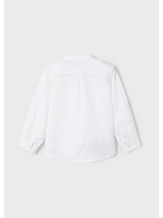 Mayoral Kids Linen Shirt White