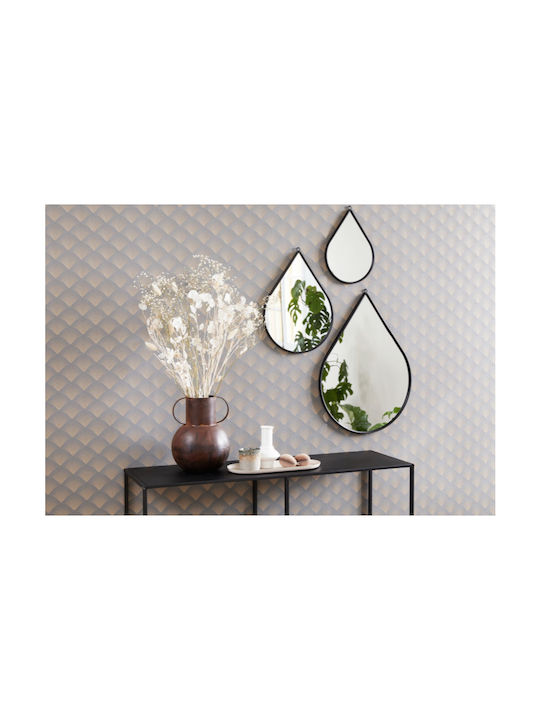 Lifa-Living Като Огледало за Стена с Златист Металик Рамка 39.5x28.5см 2бр