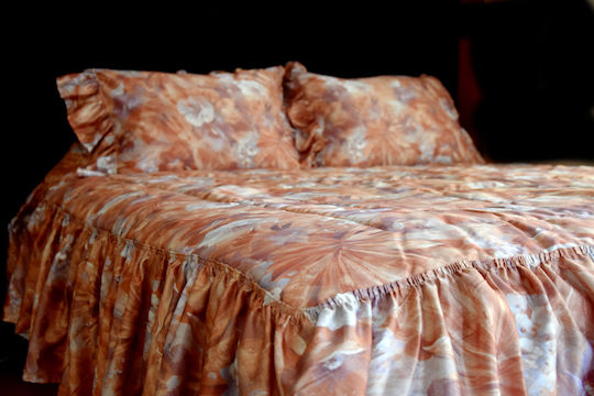 Decotelia Κουβερλί Σετ Υπέρδιπλο Πορτοκαλί, Orange Flower 220x240cm 3τμχ Decotelia Κουβερλί Σετ Υπέρδιπλο Πορτοκαλί, Orange Flower 220x240cm 3τμχ