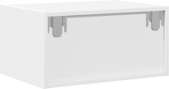 White Wooden Bedside Tables 2 Pieces 51x35.5x25cm