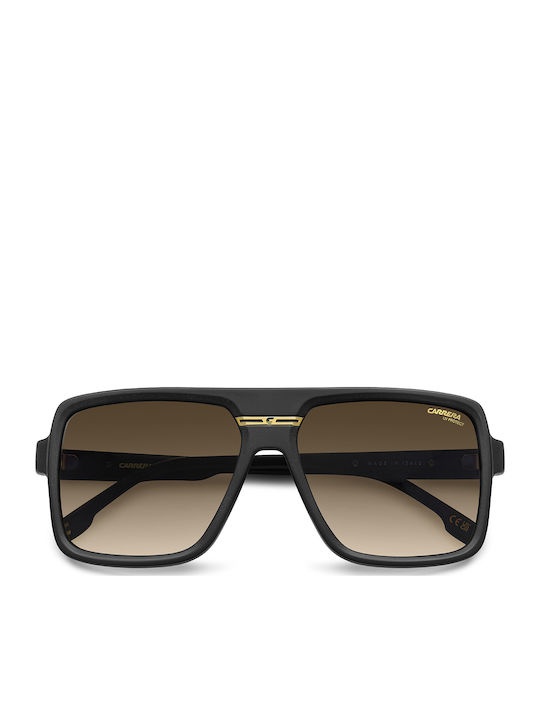 Carrera Victory Unisex Sunglasses With Black Horn-Rimmed Frame And Grey Lens 09/S I46/86