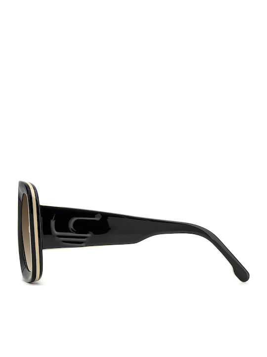 Carrera Unisex Sunglasses With Black Horn-Rimmed Frame And Grey Gradient Lens FLAGLAB 18 2M2/HA