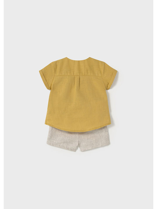 Mayoral Kids' Set with Shorts Summer 2pcs Yellow